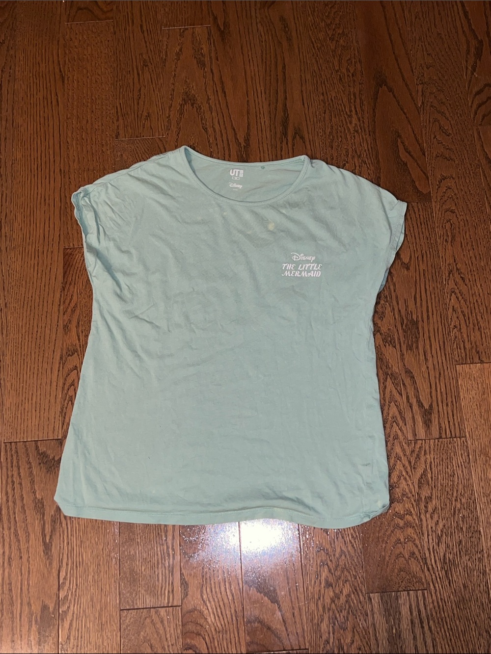 Disney Women's Pastel Green The Little Mermaid Short Sleeve Tee